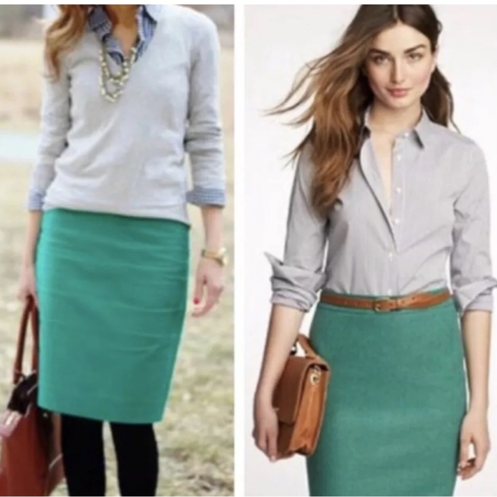 J Crew Wool No 2 Pencil Skirt Size 8